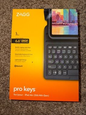 ZAGG Pro Keys Bluetooth Keyboard Case for iPad Air 5th/4th Gen (Gray)